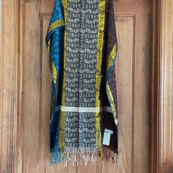 A&A Pashmina Cashmere Paris Large Oblong Shawl Wrap - Picture 12 of 16